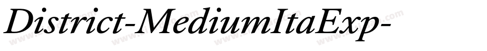 District-MediumItaExp字体转换