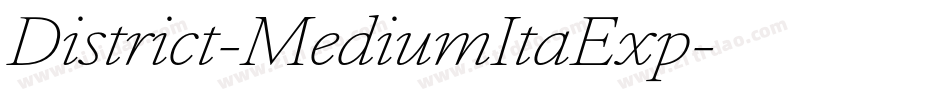 District-MediumItaExp字体转换