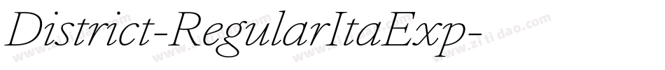 District-RegularItaExp字体转换