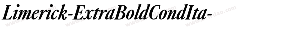 Limerick-ExtraBoldCondIta字体转换