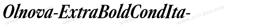 Olnova-ExtraBoldCondIta字体转换