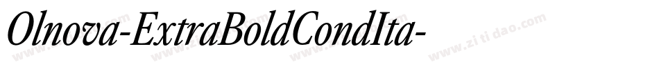 Olnova-ExtraBoldCondIta字体转换