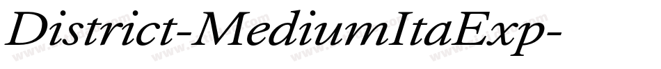 District-MediumItaExp字体转换