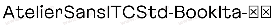 AtelierSansITCStd-BookIta字体转换