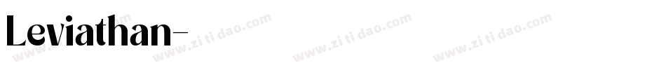 Leviathan字体转换