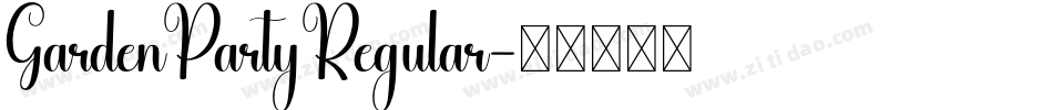 GardenPartyRegular字体转换