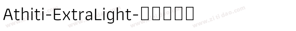 Athiti-ExtraLight字体转换