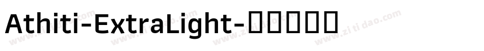 Athiti-ExtraLight字体转换