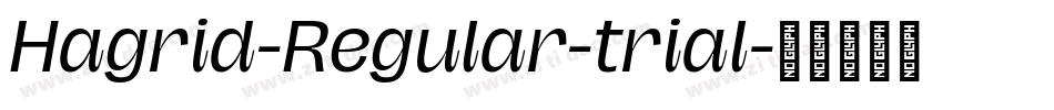 Hagrid-Regular-trial字体转换