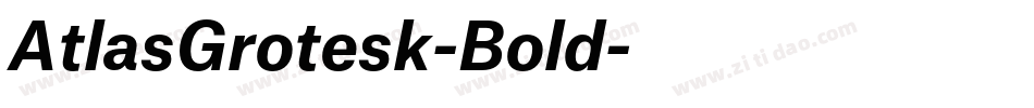 AtlasGrotesk-Bold字体转换