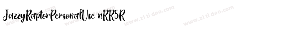 JazzyRaptorPersonalUse-nRR5R字体转换