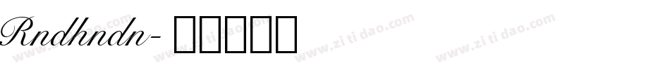 Rndhndn字体转换