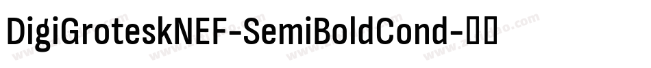 DigiGroteskNEF-SemiBoldCond字体转换