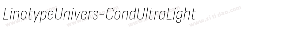 LinotypeUnivers-CondUltraLightItalic字体转换