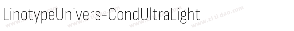 LinotypeUnivers-CondUltraLight字体转换