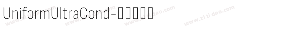 UniformUltraCond字体转换