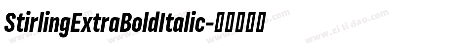 StirlingExtraBoldItalic字体转换