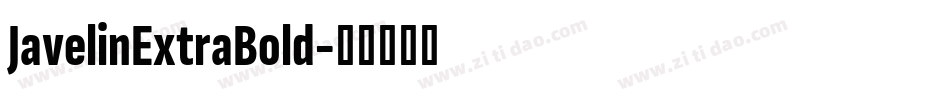 JavelinExtraBold字体转换