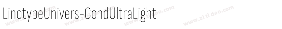 LinotypeUnivers-CondUltraLight字体转换