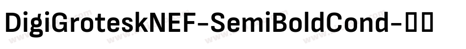 DigiGroteskNEF-SemiBoldCond字体转换