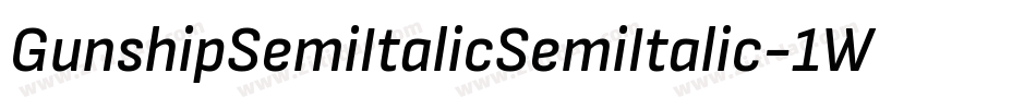 GunshipSemiItalicSemiItalic-1Wnv字体转换