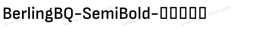 BerlingBQ-SemiBold字体转换