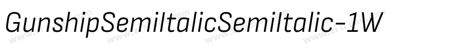 GunshipSemiItalicSemiItalic-1Wnv字体转换