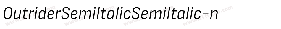 OutriderSemiItalicSemiItalic-nW70字体转换