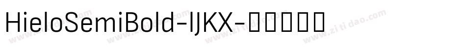 HieloSemiBold-lJKX字体转换