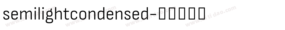 semilightcondensed字体转换