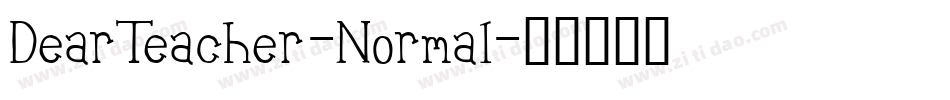 DearTeacher-Normal字体转换