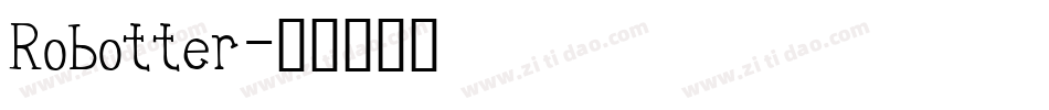 Robotter字体转换