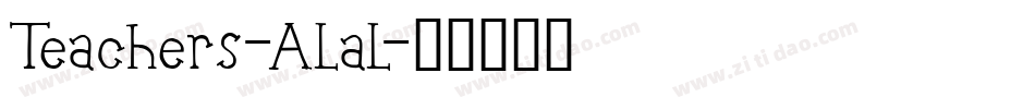 Teachers-ALaL字体转换