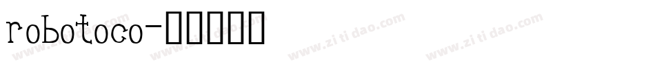 robotoco字体转换