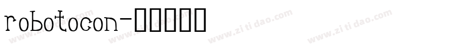 robotocon字体转换