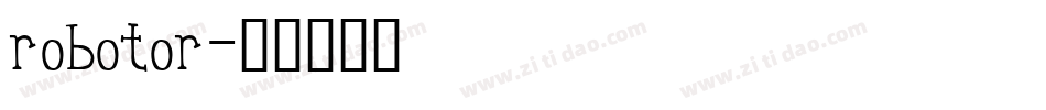 robotor字体转换