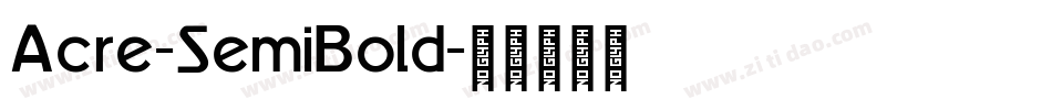 Acre-SemiBold字体转换