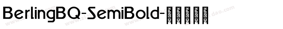 BerlingBQ-SemiBold字体转换