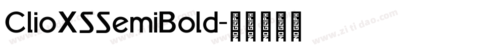 ClioXSSemiBold字体转换