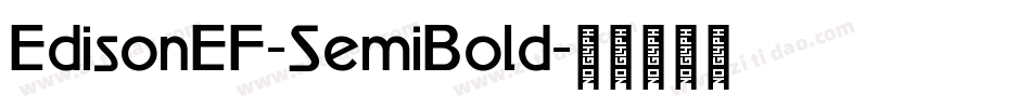 EdisonEF-SemiBold字体转换