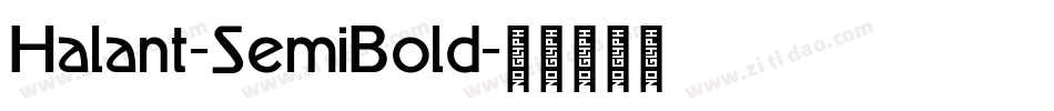 Halant-SemiBold字体转换