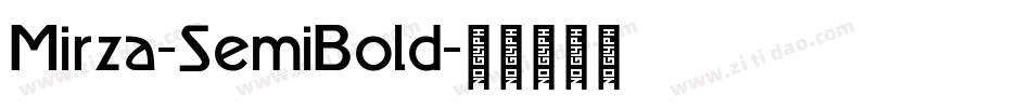 Mirza-SemiBold字体转换