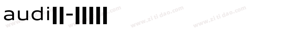 audi字库字体转换