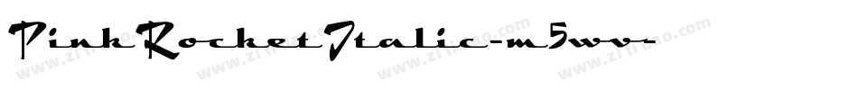 PinkRocketItalic-m5wv字体转换