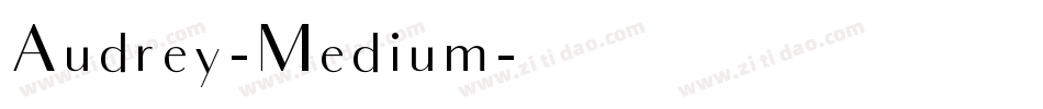 Audrey-Medium字体转换