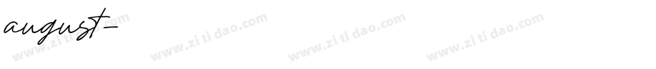 august字体转换