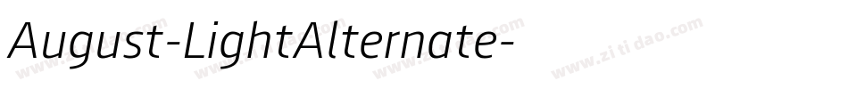 August-LightAlternate字体转换
