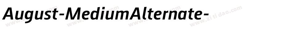 August-MediumAlternate字体转换