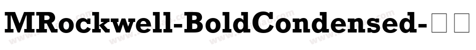 MRockwell-BoldCondensed字体转换