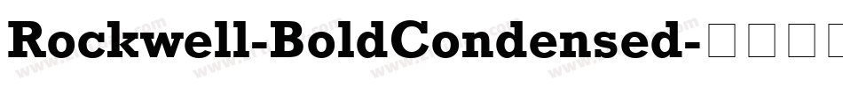 Rockwell-BoldCondensed字体转换